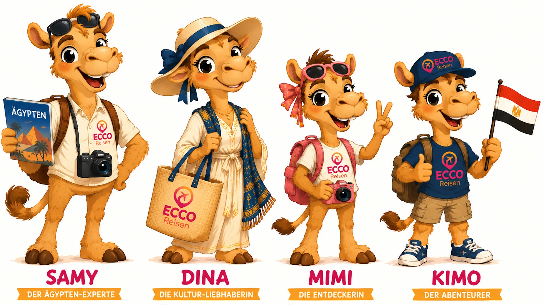 Die Ecco-Family mit Samy, Dina, Mimi und Kimo