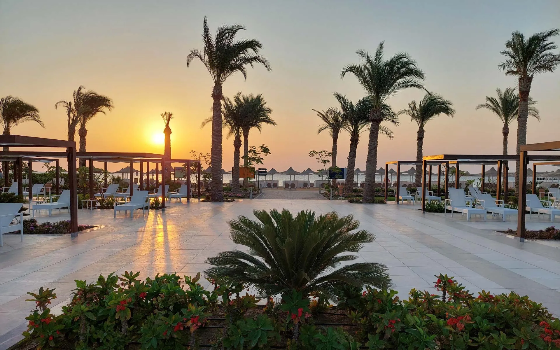 Strand in Marsa Alam Ägypten Sonnenuntergang