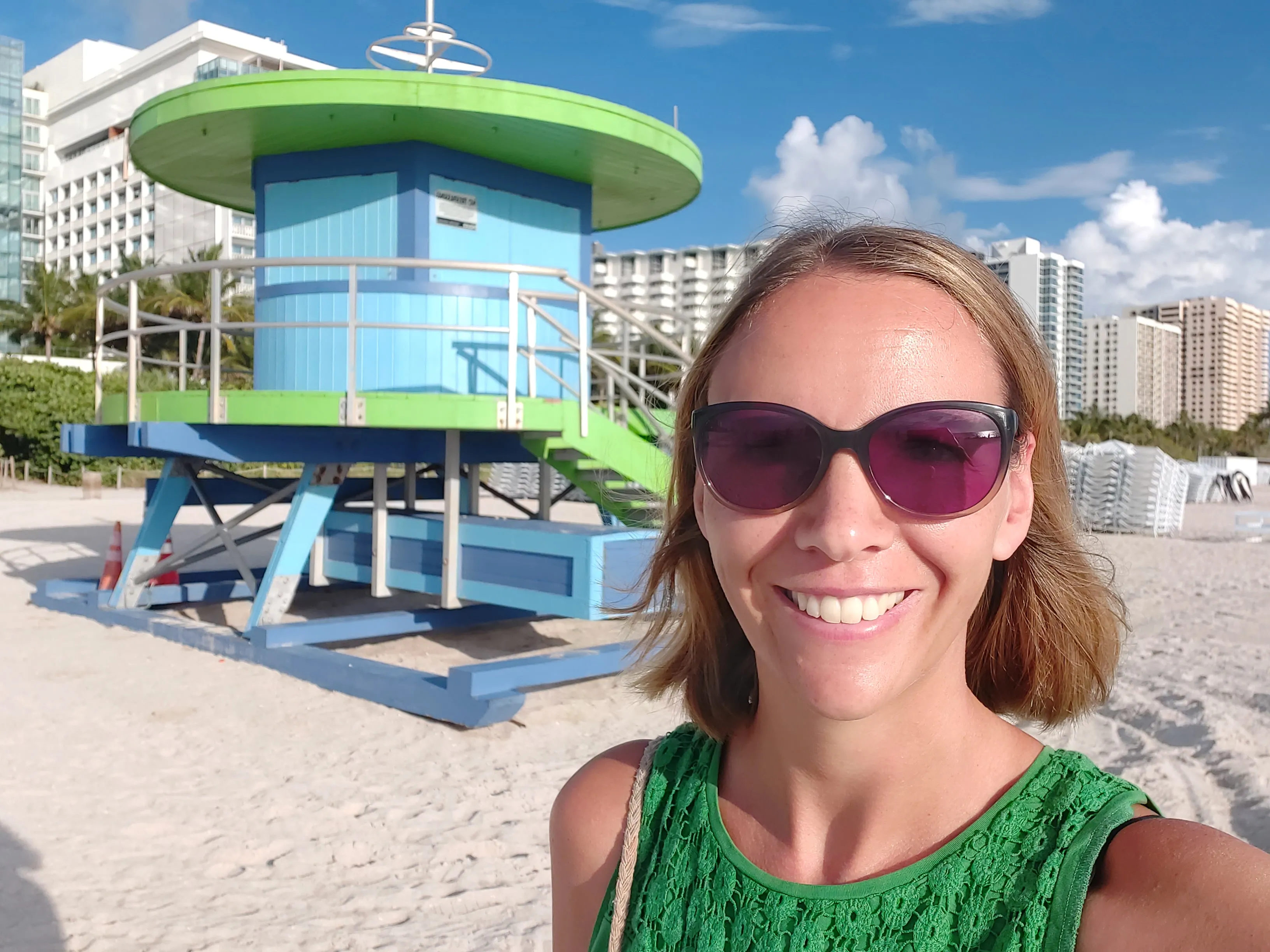 Lydia am Strand von Florida