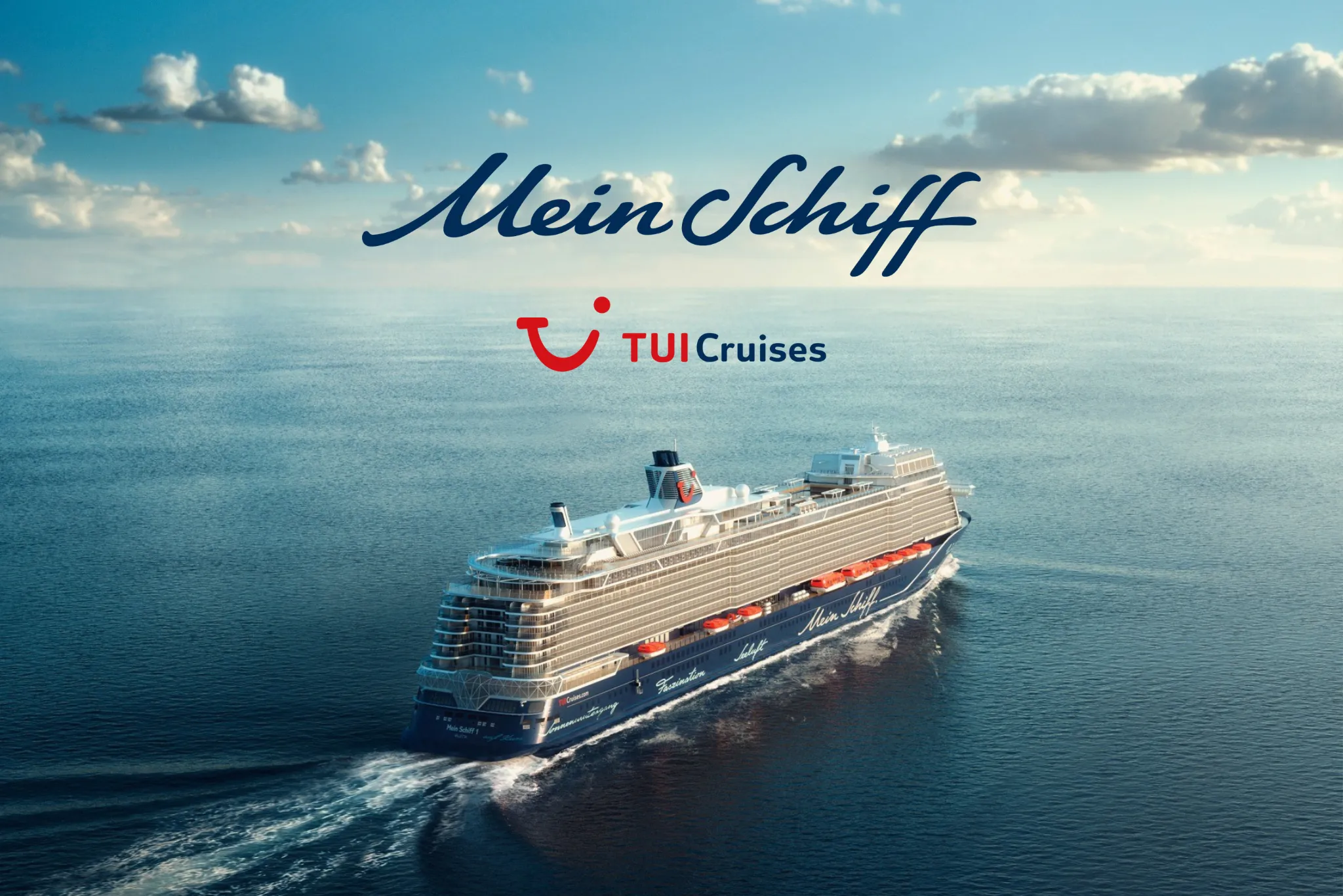 >Mein Schiff auf dem Meer x Logo